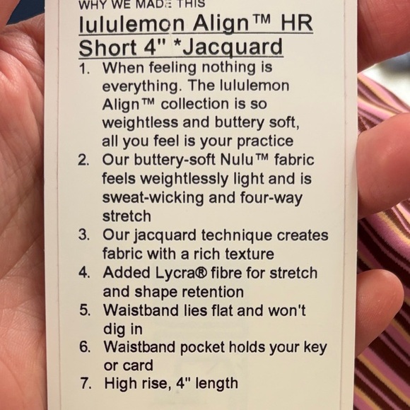 Lululemon Align HR Jacquard Shorts - Picture 3 of 3